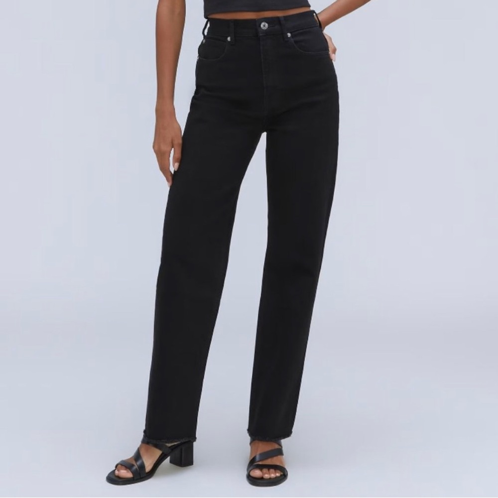 SHIPS FREE! Everlane Way High Jean Cropped Size 33 Black (Coal) Wash